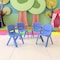 Flash Furniture Blue Plastic Stackable School Chair with 10.5'' Seat Height, PK4 4-YU-YCX4-003-BLUE-GG - alternate 1